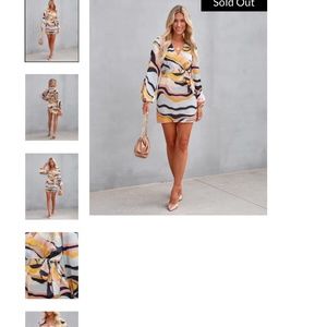 VICI satin retro print mini dress